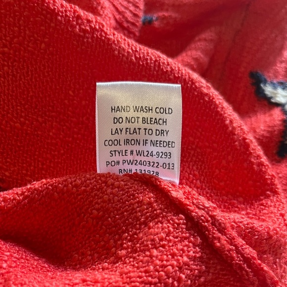 Wishlist Bright Coral Knit Star Sweater - Picture 8 of 8